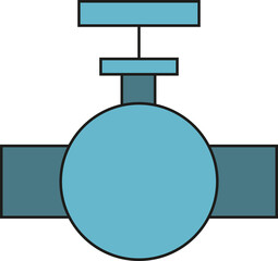 Obraz premium Valve and Pipe Icon 