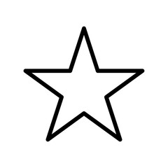 Single outlined star symbol representing a rating.