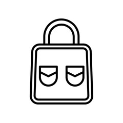 Simple icon of a bag symbolizing shopping or carrying goods.