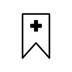 Fototapeta premium A simple bookmark icon symbolizing reading or saved content.