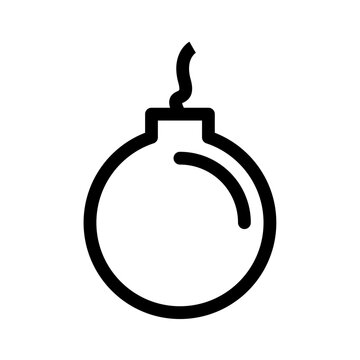 recommend clip art: A bomb icon symbolizing danger or explosives.
