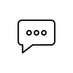 Naklejka premium Simple chat bubble icon representing communication or messaging.