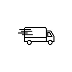A truck icon symbolizing the concept of shipping or package delivery, often used in logistics and e-commerce contexts.