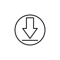 An icon symbolizing the action of downloading digital content, often associated with file transfer or online activities.