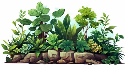 Obraz premium A lush green plant in a modern pot, enhancing indoor aesthetics and ambiance.