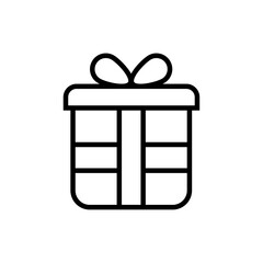 A wrapped gift box icon, symbolizing presents, celebrations, or special occasions, commonly used in festive or promotional graphics.