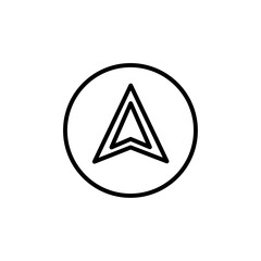 An icon of a compass, symbolizing navigation or directions, often used in travel or mapping visuals.