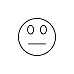An emoji with a neutral expression symbolizing no reaction or emotion.