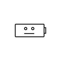 Obraz premium Simple outline of a standard battery, representing power or energy level.