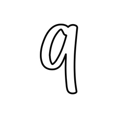 Simple outline icon of the number nine, representing numerals or sequence.