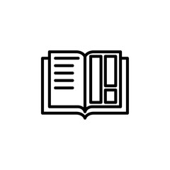 A book icon symbolizing reading or education.