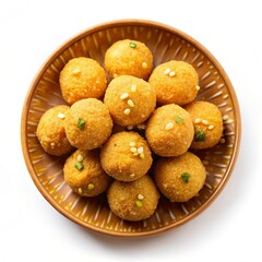 Indian famous laddu on a isolated background