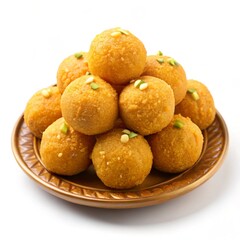 Indian famous laddu on a isolated background