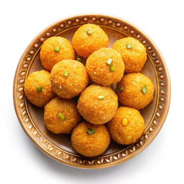 Indian famous laddu on a isolated background