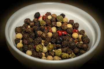 Mixed Pepper, Spices for Cooking , Peppercorn , Close Up, Texture , Macro