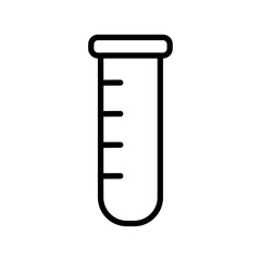 Simple outline of a test tube, symbolizing science or experiments.
