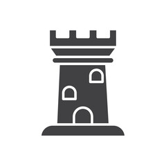 Simple tower icon, representing strength or defense.