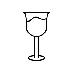 A wine glass icon symbolizing alcohol, celebrations, or beverages.