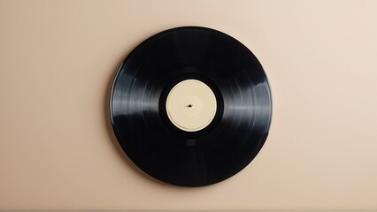 High-quality mockup featuring a vinyl record. Perfect for showcasing album designs in a realistic setting. 