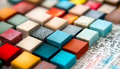 Close-Up of Small Colorful Metallic Boxes Arranged in Artistic Pattern
