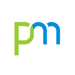 letter PM logo symbol template vector