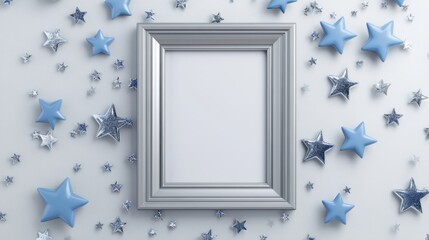 The Decorative Blue Star Frame