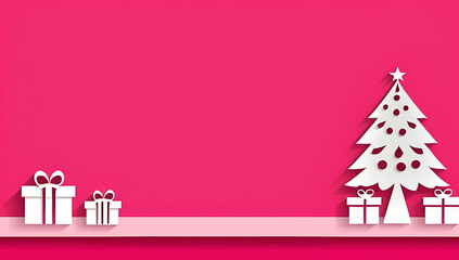 christmas holiday background gifts pink table
