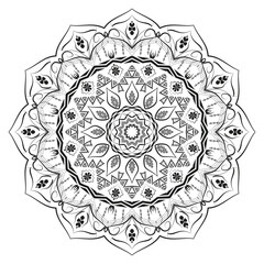 Realistic Ornamental Mandala Design Background