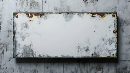 Naklejka premium Rusty Metal Sign on a Concrete Wall - Illustration