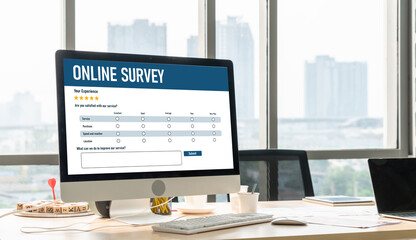Online survey form for modish digital information collection on the internet network