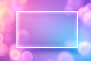Minimalist Pastel Glassmorphism Frame with Vibrant Abstract Shapes and Glowing Lighting