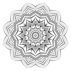 Elegant Ornamental Mandala Linear Art Background