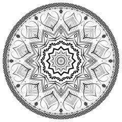 Elegant Ornamental Mandala Linear Art Background Design