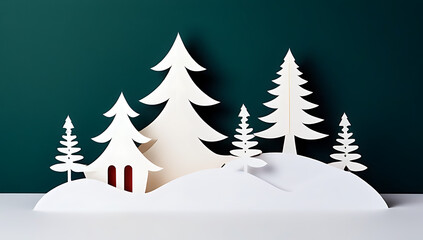 Fototapeta premium christmas still life arrangement peaceful holiday setting