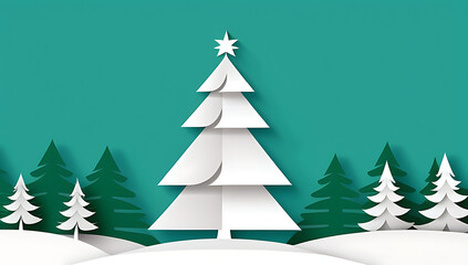 Fototapeta premium christmas tree pattern creating festive background
