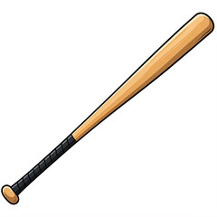 cartoon baseball bat illustration  on white background
