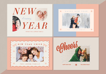 Photo New Year Card Greeting Card