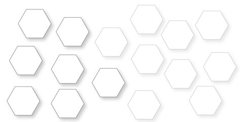 Abstract white background with hexagon and hexagonal background. Luxury white pattern with hexagons. abstract 3d hexagonal background with shadow. 3D futuristic abstract honeycomb mosaic background.