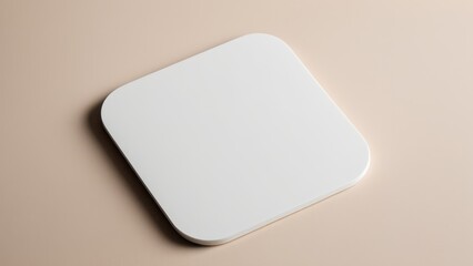 Realistic coaster mockup for showcasing beer, coffee, or beverage designs. Ideal for presenting logos or artwork on a high-quality surface. Perfect for digital branding or product promotions.