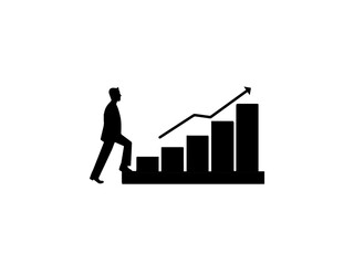 business person with graph