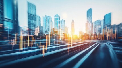 Fototapeta premium Hyper-realistic depiction of macroeconomic policies with fiscal stimulus and central bank strategies, abstract graphs and data surrounding financial concepts