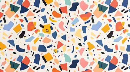 Intricate Abstract Geometrical Pattern in Soft Pastels on a White Background