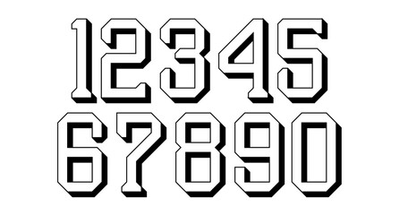 number set vintage for jersey Blok core