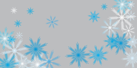 snowflakes on blue background
