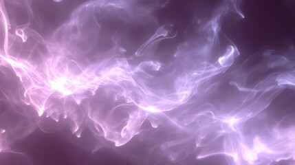 Obraz premium Ethereal wisps of translucent smoke in shades of purple, creating a dreamy atmosphere.
