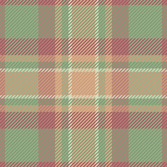 Merry christmas vector fabric background, gift texture check textile. Structure plaid tartan pattern seamless in pastel and red colors.