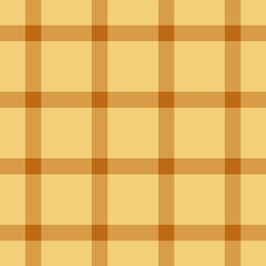 Sample fabric check tartan, floor pattern vector plaid. Ireland textile background texture seamless in amber and orange colors.