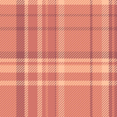 Overlayed textile background fabric, sexy vector texture tartan. Grungy plaid seamless pattern check in red and orange colors.