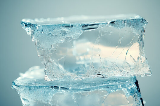 Ice Blocks Close-Up 