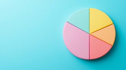 Fototapeta premium Minimalistic Donut Chart for Financial Analysis - Sleek Data Visualization for Banking and Finance Reports
